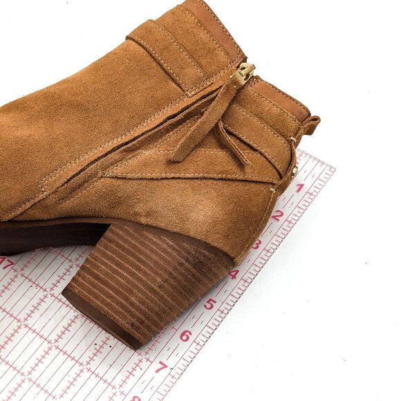 Sam Edelman Women Maurine Tan Suede Western Cutout Ankle Suede Boots sz 10 - Picture 6 of 10